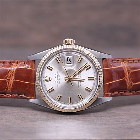 rolex datejust brown leather strap|rolex datejust leather strap replacement.